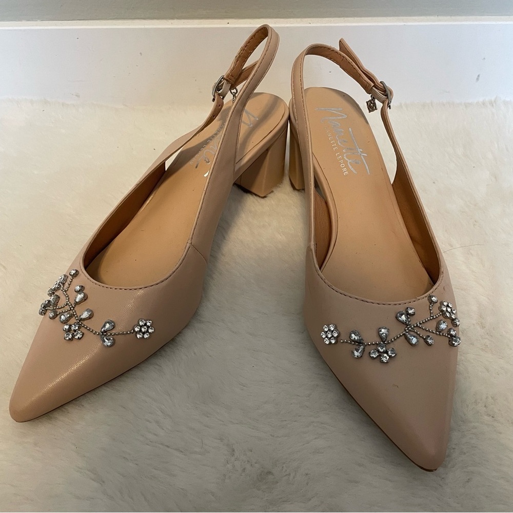 NANETTE LEPORE SLINGBACK DUSTY PINK SHOES